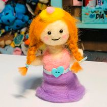 Mi Proyecto del curso: Needle felting: creación de personajes con lana y aguja, después de mucho tiempo y aprovechando la cuarentena logré culminar el proyecto final del curso, que por cierto me encantó :) . Artesanato, Design de brinquedos, Feltragem com agulha, e Design têxtil projeto de Viviana Jaramillo - 22.05.2020