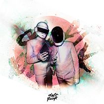 Retrato ilustrado con Photoshop  Daft Punk . Design de iluminação, Iluminação fotográfica, Ilustração tradicional e Ilustração digital projeto de Miguel Segura Hernandez - 15.06.2018