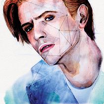 Mi Proyecto del curso: Retrato ilustrado en acuarela / The Man Who Fell To Earth. Een project van Schilderij y Aquarelschilderen van Gabi Bucio - 26.06.2018