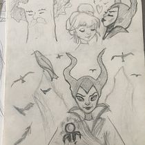 Maléfica desde una perspectiva infantil.. Traditional illustration project by Sibi Rodríguez - 07.15.2018