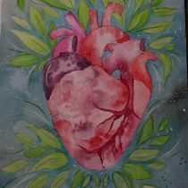 Corazón Floreciendo.. Arts, Crafts, Fine Arts, Concept Art, Creativit, Drawing, Artistic Drawing, Design, Graphic Design, Traditional illustration, Lettering, Paper Craft, and Painting project by Patt EscoR - 08.09.2018