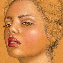 Proyecto  Ilustración con pastel y lápices de colores. Un progetto di Disegno, Disegno a matita, Disegno artistico, Disegno di ritratti e Illustrazione tradizionale di Ximena Castillo - 11.08.2018