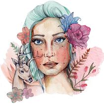 Mi Proyecto del curso: Retrato ilustrado en acuarela. Un projet de Illustration traditionnelle de Mariana GP - 13.08.2018