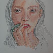 Mi primera experiencia con la acuarela. Un projet de Dessin de portrait de asunosoriogarcia - 17.08.2018