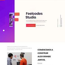  Dirección de arte digital feelcodes.com. Un progetto di Web development, Web design e UX / UI di Julio R. Vokhmianin - 17.08.2018