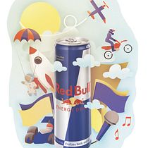 Mi Proyecto del curso: Ilustración Red Bull. Ilustração tradicional, Ilustração digital, Ilustração vetorial, e Retoque fotográfico projeto de Unai Martinez de Sosa - 21.08.2018