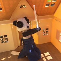 Mr. Panda Kendo. Costura, Criatividade, Design de brinquedos, e Escultura projeto de Angelique Mendoza - 26.08.2018