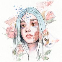 Mi Proyecto del curso: Retrato ilustrado en acuarela. Een project van  van carmenralanz - 29.08.2018
