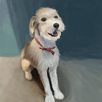 Retrato de mi perro. Projekt z dziedziny Kreat, wność, Trad, c, jna ilustracja, Ilustracja c i frowa użytkownika Wilbert Fonseca Rodriguez - 31.08.2018