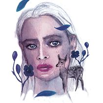 Mi Proyecto del curso: Retrato ilustrado en acuarela. Een project van  Portrettekening, Traditionele illustratie y Digitale illustratie van gabrieladominguin - 04.09.2018