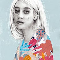 Mi Proyecto del curso: Retrato con lápiz, técnicas de color y Photoshop. Un proyecto de Dibujo, Dibujo a lápiz, Dibujo artístico e Ilustración tradicional de Beatriz Ramo (Naranjalidad) - 13.09.2018