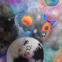 Otro final para Laika. Arts, Crafts, Fine Arts, Sewing, Drawing, To, and Design project by Carolina Calvo - 09.18.2018