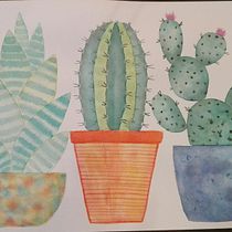 Cactus!!. Watercolor Painting project by Mariano Perez - 10.28.2018