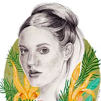 Mi Proyecto del curso: Retrato con lápiz, técnicas de color y Photoshop. Projekt z dziedziny Trad, c i jna ilustracja użytkownika Olga Negro - 28.09.2018