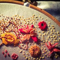 pequeño paisaje. Fine Arts, Embroider, Arts, and Crafts project by Aura R. Cruz Aburto - 10.21.2018