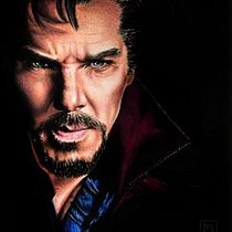Mi Proyecto del curso:  Retrato realista con lápices de colores; Dr. Strange (Benedict Cumberbatch). Un proyecto de Bellas Artes, Dibujo, Dibujo artístico, Dibujo de Retrato, Dibujo realista e Ilustración tradicional de María Fernández - 21.10.2018