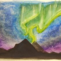 Mi Proyecto del curso: Técnicas modernas de Acuarela - Aurora boreal. Un progetto di Illustrazione tradizionale di María Trigueros Pérez - 23.10.2018