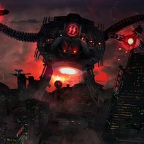 Concept art: Nazi Octopus Attack. Projekt z dziedziny Concept art, Ilustracja c i frowa użytkownika Pedro Alonso Cascallana - 23.10.2018