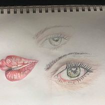 Mi Proyecto del curso:  Retrato realista con lápices de colores. Fine Arts project by martha17501 - 10.26.2018