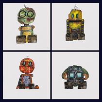 Rusty Robots - Técnicas modernas de Acuarela. Un progetto di Illustrazione tradizionale, Belle arti, Pittura e Pittura ad acquerello di Sara Azurdia - 02.11.2018