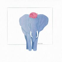 Un Elefante y un panda rojo : Ilustración digital con lápices de colores. Desenho, Ilustração tradicional e Ilustração digital projeto de Sara Azurdia - 09.11.2018