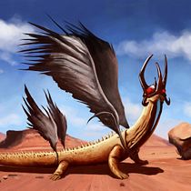 Mi Proyecto del curso: Diseño de personajes para concept art_rediseño del dragón árido. Un projet de Art conceptuel, Dessin, Illustration traditionnelle, Stor , et telling de Adrián Manuel García Montoya (AXXI arquitectura y dibujo) - 14.11.2018