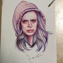 Mi Proyecto del curso: Ilustración realista con bolígrafos de colores. Artistic Drawing, Portrait Drawing, Realistic Drawing, and Traditional illustration project by Rossana Bonetto - 11.15.2018