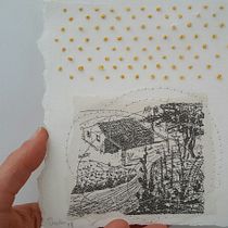 Meu projeto do curso: Técnicas de bordado experimental sobre papel. Fine Arts, Collage, and Embroider project by Cibele Barzaghi Toloi - 12.29.2018