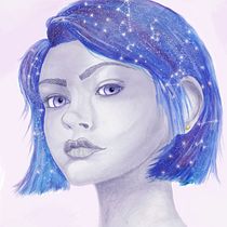 Lucy : Retrato con lápiz, técnicas de color y Photoshop. Projekt z dziedziny  użytkownika Sandra Wind - 20.11.2018