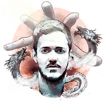 Mi Proyecto del curso: Retrato ilustrado de Dan Reynolds (Imagine Dragons) con Photoshop . Artes plásticas projeto de Paola Fernández - 06.12.2018