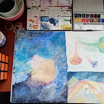 Mi Proyecto del curso: Técnicas modernas de Acuarela. Un progetto di Illustrazione tradizionale di Kathya Hellen Salas Rodriguez - 25.11.2018
