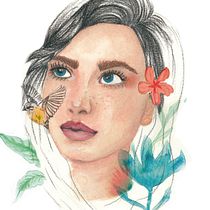Mi Proyecto del curso: Retrato ilustrado en acuarela. Un progetto di Disegno di ritratti, Design, Illustrazione tradizionale e Pittura di Ninoska Muñoz - 28.11.2018
