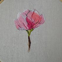 Mi Proyecto del curso: Pintar con hilo: técnicas de ilustración textil. Artesanato, Bordado, Costura, e Criatividade projeto de Alicia - 08.12.2018