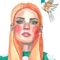My Irish soul. Mi alma irlandesa.. Un progetto di Disegno a matita, Disegno di ritratti e Pittura ad acquerello di Eva Eire - 29.11.2018