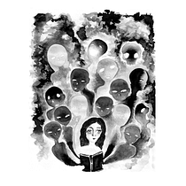 Dentro de un libro . Ilustração tradicional projeto de Mena Ca So - 30.11.2018