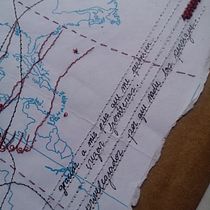 "Fronteras" Mi Proyecto del curso: Técnicas de bordado experimental sobre papel. Embroider, Collage, and Creativit project by chilaymerce - 12.02.2018