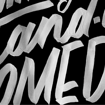 Sign Painting Noche de Stand-up y cena romántica. Un projet de Conception d'affiches, Design graphique, T , et pographie de Juan David Lucero Quintana - 06.12.2018