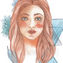 Mi Proyecto del curso: Retrato ilustrado en acuarela. Un progetto di Disegno di ritratti, Graphic design, Illustrazione tradizionale e Pittura ad acquerello di Maria López Moya - 28.11.2018