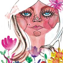 Mi Proyecto del curso: Retrato ilustrado en acuarela. Un progetto di Illustrazione digitale di Melisa Florentin - 09.12.2018