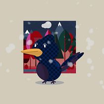 Snowy Night. Character Design, and Graphic Design project by Asael Alvarado Oceguera - 12.11.2018