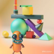 Totem & Personaje 3D con Cinema 4D . Un projet de Br, ing et identité, Création de logos, Marketing digital , et Musique de Nico Ovalle - 12.12.2018
