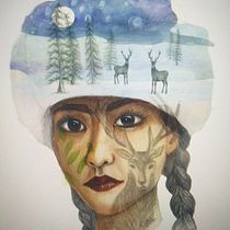 Retrato invernal.. Un progetto di Creatività, Disegno, Disegno artistico, Disegno di ritratti e Character design di erbotser - 13.12.2018
