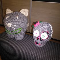 Gato y calavera. Sewing project by eloradanan - 12.16.2018