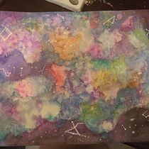 Mi Proyecto del curso: mi galaxia . Un progetto di Illustrazione tradizionale e Pittura di María Figueroa - 03.02.2019