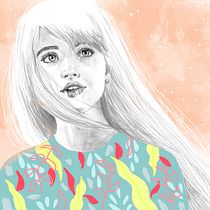 Mi Proyecto del curso: Retrato con lápiz, técnicas de color y Photoshop. Artes plásticas, Desenho a lápis, Desenho artístico, Desenho de retrato e Ilustração tradicional projeto de Laura Cyinder - 02.01.2019