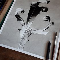 Mi Proyecto del curso: Introducción a la ilustración con tinta china. Ilustração tradicional projeto de caudapodo - 05.01.2019