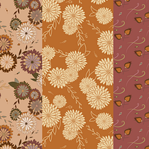 Floral Retro: Creación y comercialización de patterns vectoriales. Projekt z dziedziny  R, sunek art, st, czn, Design, Pattern design, Projektowanie graficzne, Ilustracja c, frowa i Grafika wektorowa użytkownika tatianec - 08.01.2019