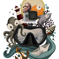 MUNDO MARINO. Ilustração tradicional projeto de Marta Álvarez Ruiz - 08.01.2019