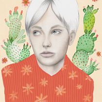 Mi Proyecto del curso: Retrato con lápiz, técnicas de color y Photoshop. Ilustração tradicional projeto de Eryka Ilarreta - 13.01.2019