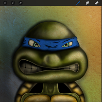 Tortuga Ninja en Procreate. Drawing project by Jose Murillo - 01.20.2019